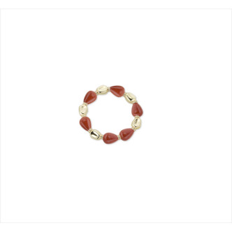 PULSERA BRONCE DORADO P.CORAL 6CMS DIAM.