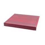 CAJA MADERA 25X22 PLACA ALUMIN. PL. 16X12