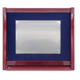 CAJA MADERA 25X22 PLACA ALUMIN. PL. 16X12