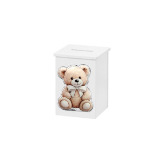 HUCHA BLANCA OSO 8X8X11,6CMS