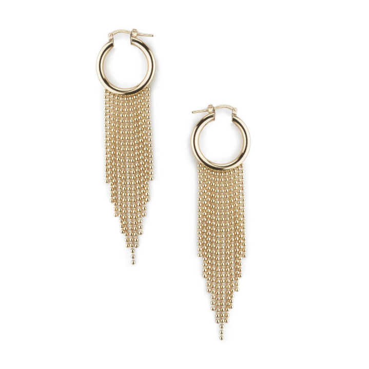 PENDIENTES BRONCE GALV. DORADO 8CMS