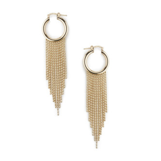 PENDIENTES BRONCE GALV. DORADO 8CMS