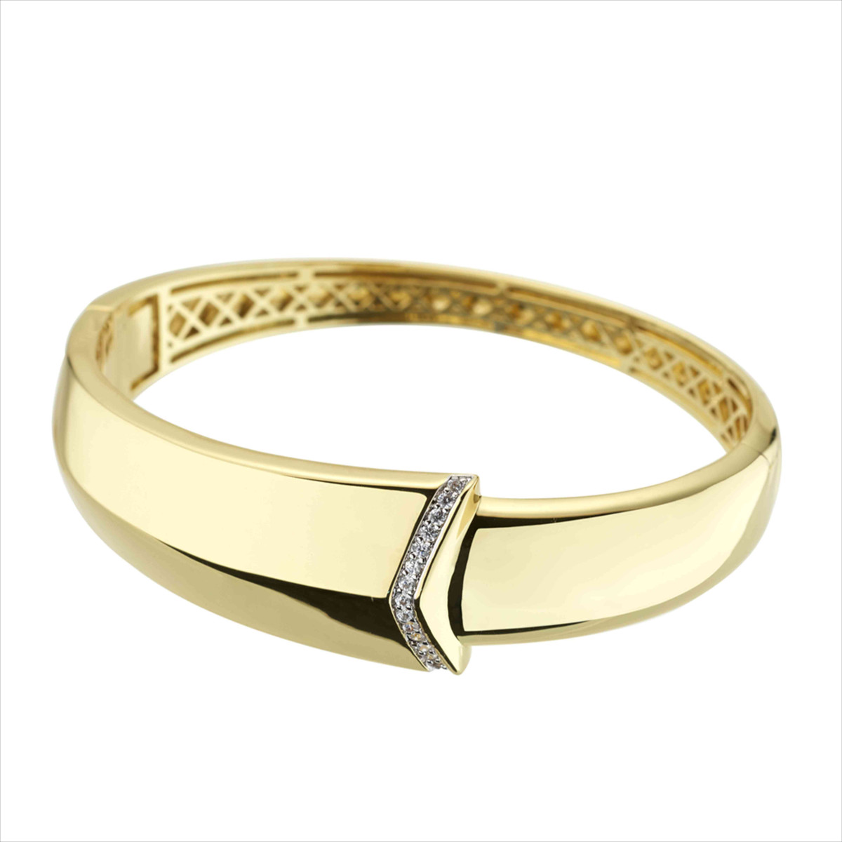 PULSERA BRONCE DORADA CIRCONITA 6,5CMS