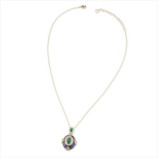 COLLAR BRONCE VERDE, ESMALTE CIRC. 42+6CMS