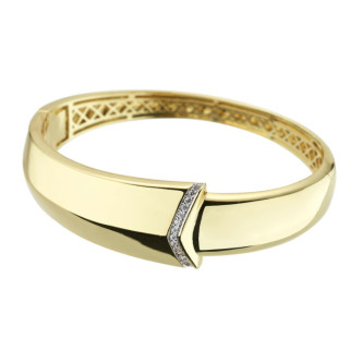 PULSERA BRONCE DORADA CIRCONITA 6,5CMS